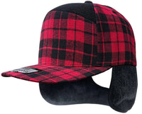 6 Panel Plaid Camper Ear Flap Cap