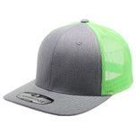 6 Panel Heather Gray Mesh Trucker