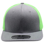 6 Panel Heather Gray Mesh Trucker