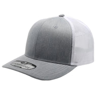 6 Panel Heather Gray Mesh Trucker