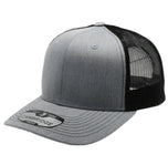6 Panel Heather Gray Mesh Trucker