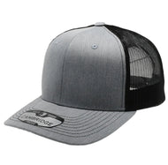 6 Panel Heather Gray Mesh Trucker