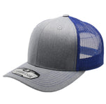6 Panel Heather Gray Mesh Trucker