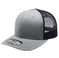 6 Panel Heather Gray Mesh Trucker