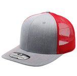 6 Panel Heather Gray Mesh Trucker