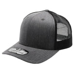6 Panel Heather Gray Mesh Trucker