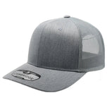 6 Panel Heather Gray Mesh Trucker