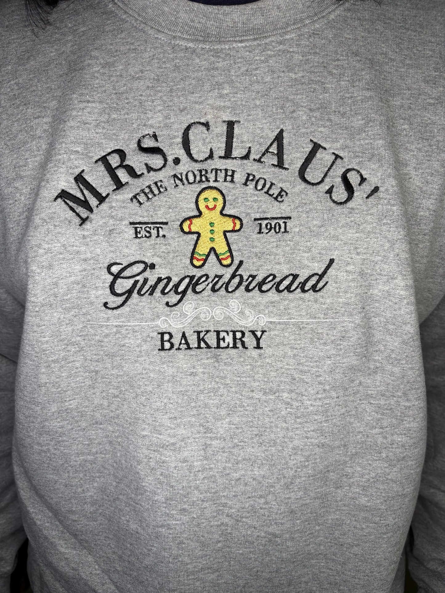 Mrs.Claus Gingerbread Bakery Crewneck