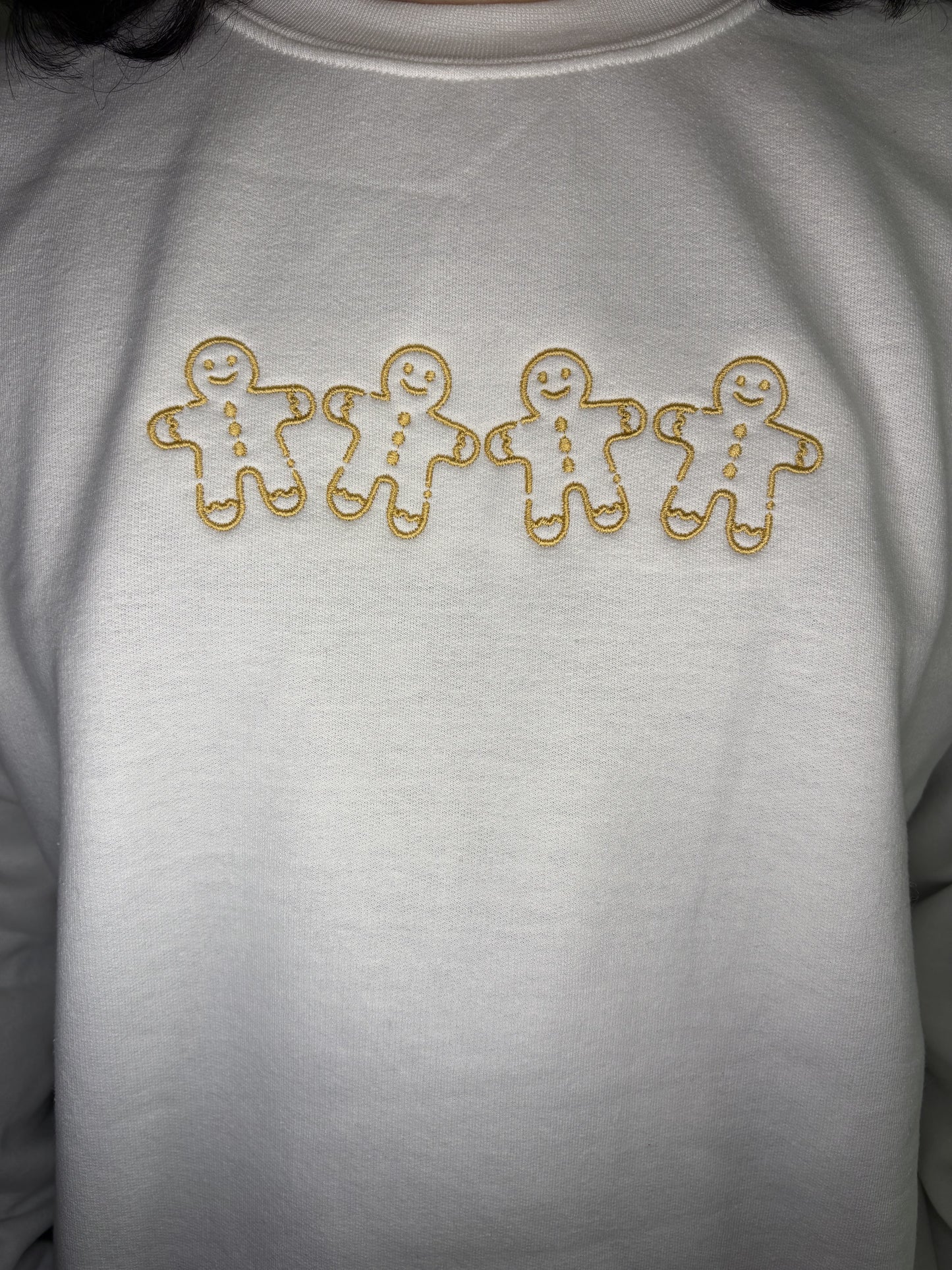 Christmas Gingerbread Embroidered Crewneck