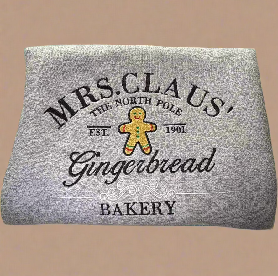 Mrs.Claus Gingerbread Bakery Crewneck