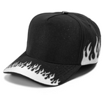 Plain 5 Panel Fancy Hat Flame