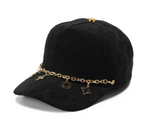 Plain Suede Chain Pattern Hat