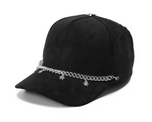 Plain Suede Chain Pattern Hat
