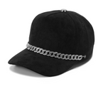Plain Suede Chain Pattern Hat