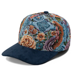 Plain Curve 5 Panel Jacquard Hat