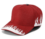 Plain 5 Panel Fancy Hat Flame