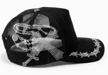 Plain 5 Panel Fancy Hat Jesus Face Mesh