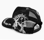 Plain 5 Panel Fancy Hat Jesus Face Mesh