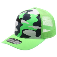 Neon Camo Mesh Trucker Cap