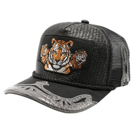 Tiger Straw Trucker Cap